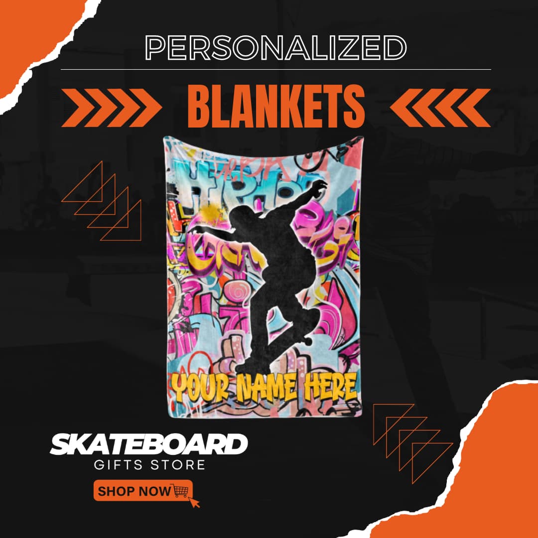 Skateboard Gifts Store Personalized Blanket Collection