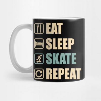 Eat Sleep Skate Repeat Funny Skate Lovers Gift Mug Official Skateboard Merch