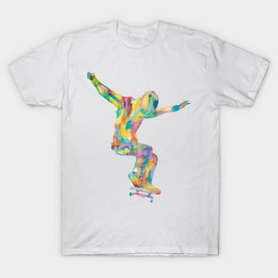 Skateboard Art Print Watercolor Painting Gift Draw T-Shirt Official Skateboard Merch