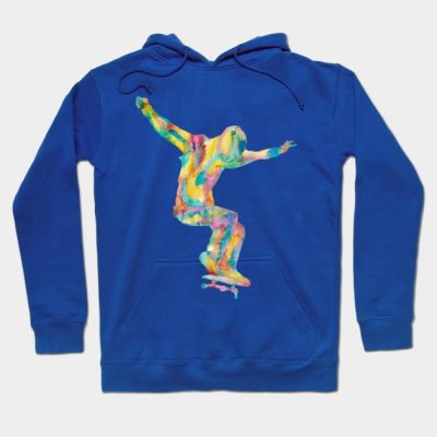 Skateboard Art Print Watercolor Painting Gift Draw Hoodie Official Skateboard Merch