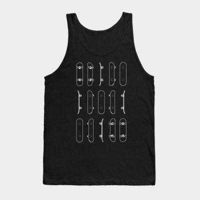 Rows Of White Skateboards Tank Top Official Skateboard Merch