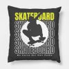 Skateboard We Carve Our Own Path Yellow Graphic De Throw Pillow Official Skateboard Merch