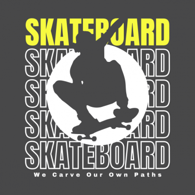 Skateboard We Carve Our Own Path Yellow Graphic De Throw Pillow Official Skateboard Merch