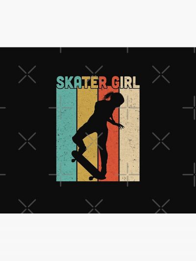 Vintage Skateboard Girls Retro Tee Gift Skateboarding Tapestry Official Skateboard Merch