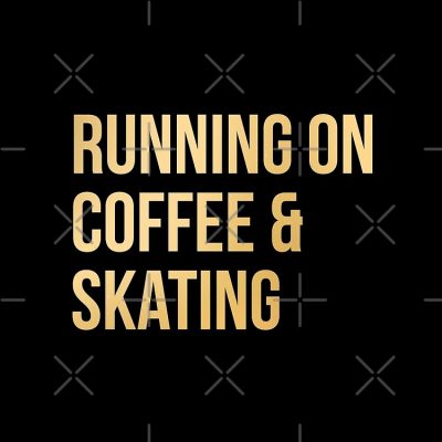 Skateboarding Running On Coffee And Skating In Gold Tote Bag Official Skateboard Merch