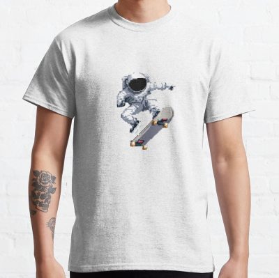 Crazy Astronaut Riding A Skateboard T-Shirt Official Skateboard Merch