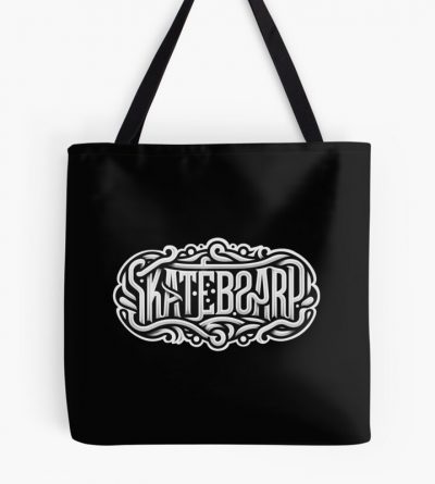 Monochrome Skateboard Elegance Tote Bag Official Skateboard Merch