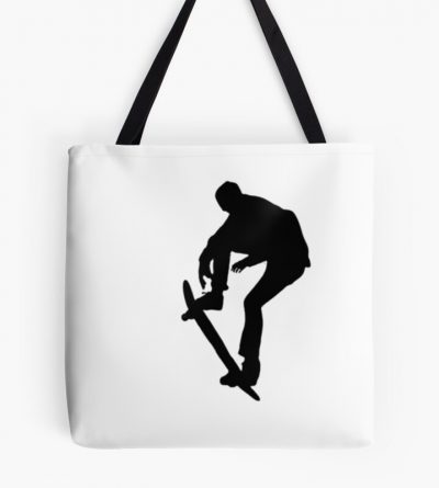 Skater Silhouette: Cool Stickers For Skateboarding Enthusiasts Tote Bag Official Skateboard Merch