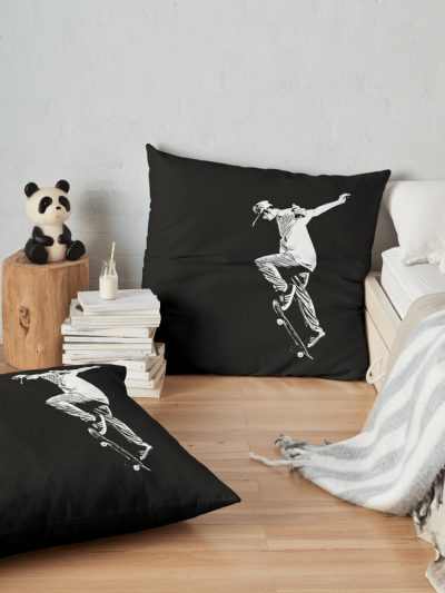 Skater Throw Pillow Official Skateboard Merch