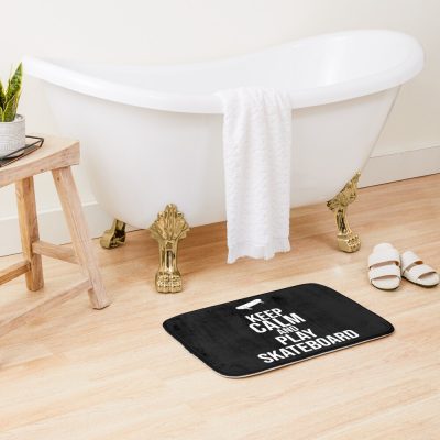 Keep Calm And Play Skateboard. Bath Mat Official Skateboard Merch