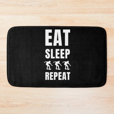 Eat Sleep Skate Repeat Bath Mat Official Skateboard Merch