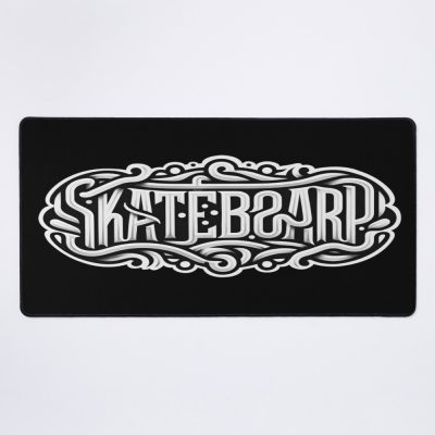 Monochrome Skateboard Elegance Mouse Pad Official Skateboard Merch