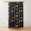 Skateboarding Retro Multicolor Art Shower Curtain Official Skateboard Merch