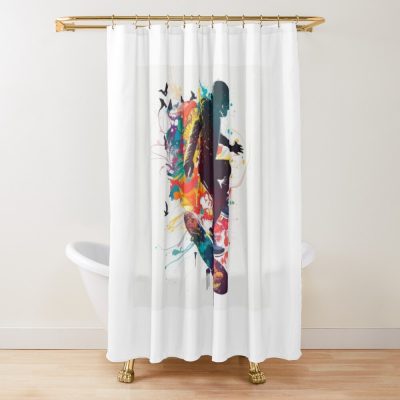 The Splash Skateboard Shower Curtain Official Skateboard Merch