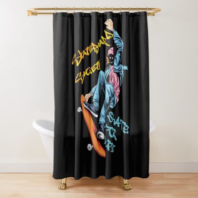 Skateboard Culture Urban Clothing Shower Curtain Official Skateboard Merch