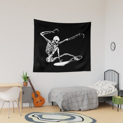 Skateboarding Skeleton Tapestry Official Skateboard Merch